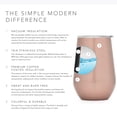 thumbnail image 6 of Simple Modern Spirit 12oz Wine Tumbler Glass with Lid - Vacuum Coffee Mug Stemless Cup 18/8 Stainless Steel - Rose Gold, 6 of 7