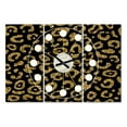 thumbnail image 1 of Designart « Golden Leopard Fur Surdimensionné Milieu du Siècle Moderne Multipanel Horloge Murale, 1 of 4