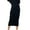 A-Black16, variant on XIAONU Womens Midi Pencil Skirt Ribbed Knit Slim Fitting Skirts Classic Elegant Office Wear Work Skirts