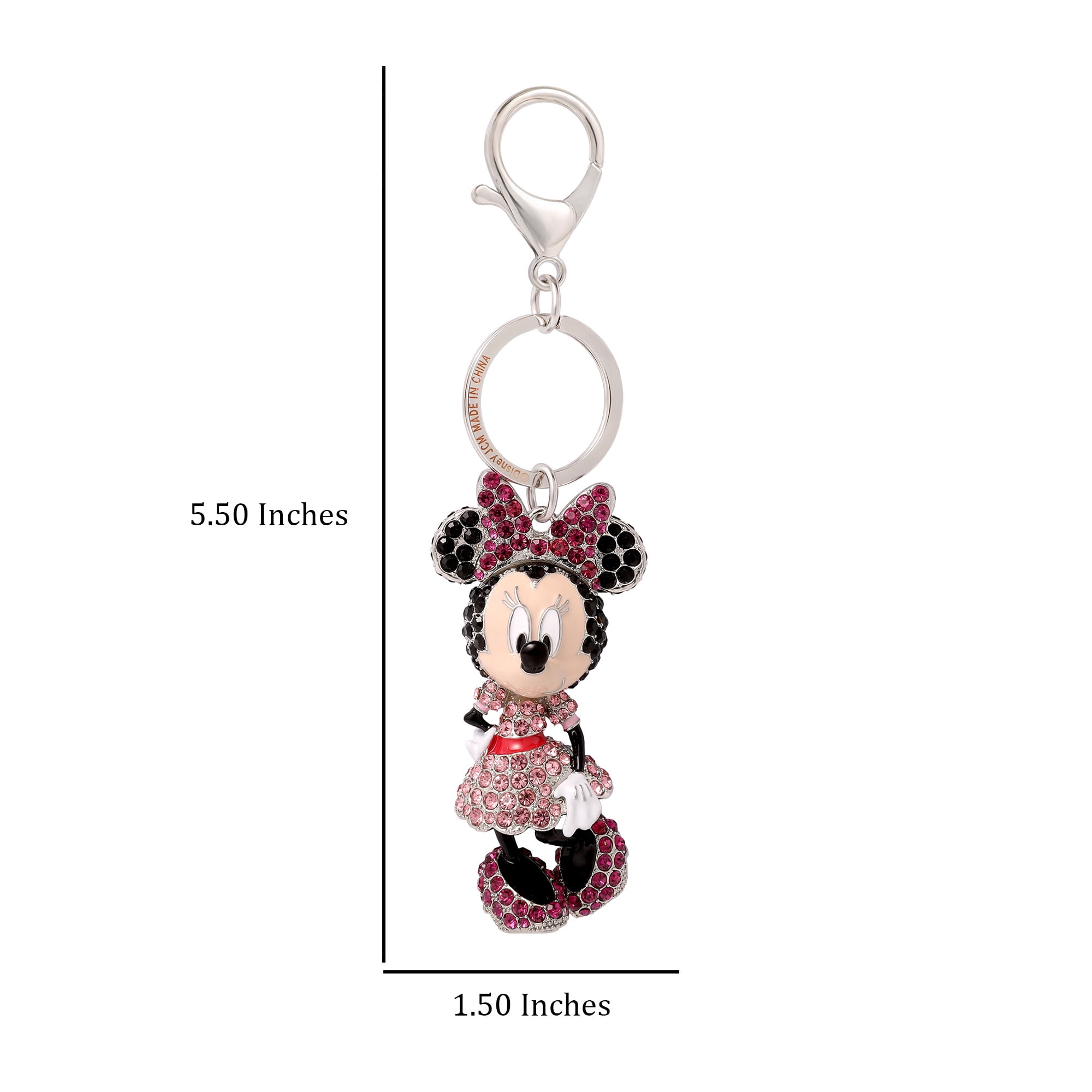 Disney Minnie Mouse Crystal Pavé Bag Charm Keychain – Officially Licensed