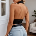 thumbnail image 4 of ZHOGXU Women's Tank Tops Sleeveless Halter Neck Solid Color Backless Comfortable Lightweight Slim Fit Camisole For Daily Wear,Black,L, 4 of 6