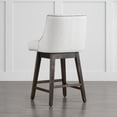 thumbnail image 5 of CHITA 26 inch Swivel Upholstered Counter Height Bar Stools with Full Back Set of 3,Fabric in Cream, 5 of 9
