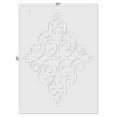 thumbnail image 2 of Large Embossed Diamond Medallion Wall Stencil SKU #3473E by Designer Stencils, 2 of 5