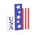 thumbnail image 3 of Panneau en Bois 4 Juillet Étoile Patriotique Logo USA Décoration de Bureau Fête de l'Indépendance Commémoration Fête du Travail Décoration de Table à Manger Centre en Bois, 3 of 9