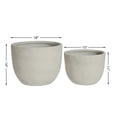 thumbnail image 5 of NOBOLEA 2Pcs Round Concrete Planter, Large Indoor/Outdoor Flower Pots with Drainage Hole for Plants for Home Garden Patio, 13" x 13" & 16" x 16", 5 of 12