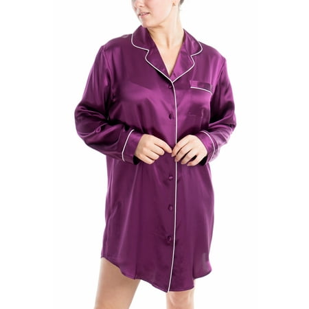 

Women s Silk Sleepwear 100% Silk Sleepshirt