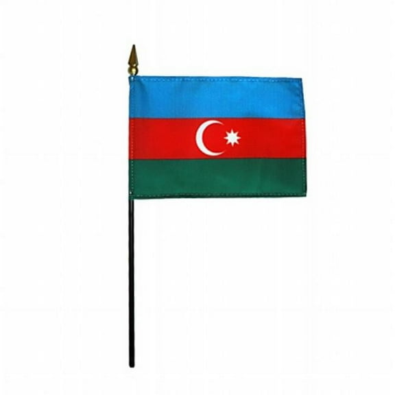 Annin Flagmakers 374090 Eb Azerbaijan Mounted 4 x 6 in. 12 Pack