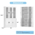 thumbnail image 7 of Tolead 78.7" White Freestanding Pantry Cabinet with Glass Doors & Adjustable Shelves – Versatile Storage for Kitchen, Dining, & Living Room，Extra Large, 7 of 7
