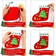 thumbnail image 4 of Kit de manualidades para bolsas navideñas, 4 kits, kit de manualidades para bolsas con forma de calcetín navideño, kit de costura para niños, decoración de bolsas de regalo de dulces DIY, 4 of 7