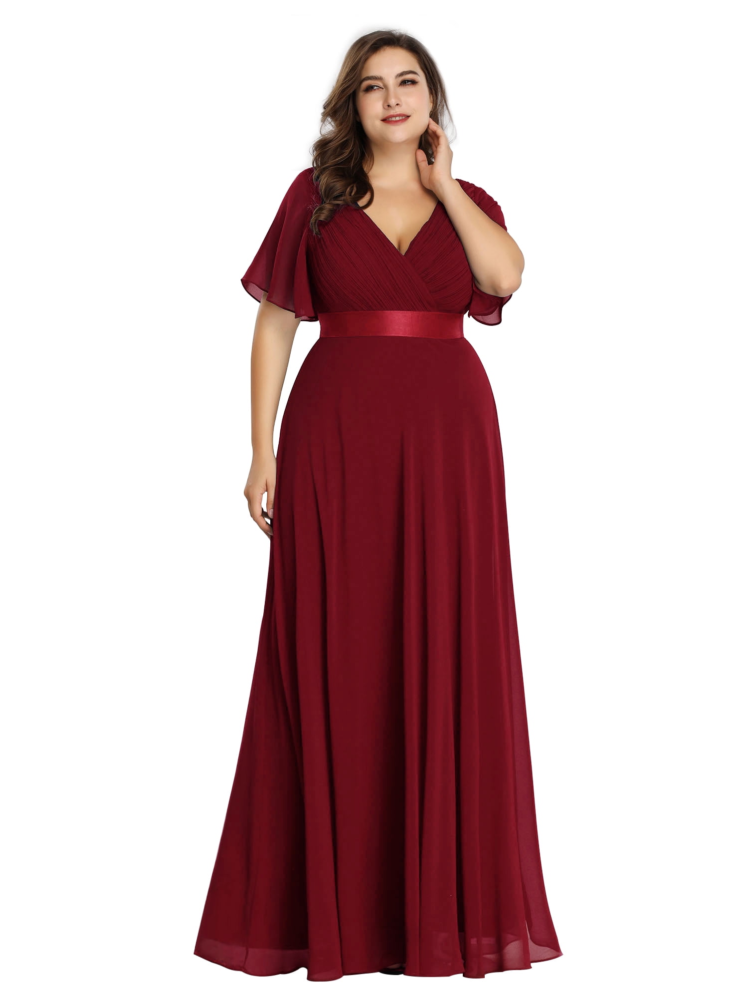 ever pretty burgundy dress