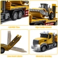 thumbnail image 4 of RC Semi Truck with Trailer, 1:24 Semi-Trailer Engineering Tractor with Road Roller Toys, 2.4GRemote Control Flatbed Truck with with LED Lights & Music, Construction Vehicles Toy for Boys, 4 of 6