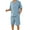 Grey Blue, variant on U2SKIIN Mens Pajama Set, Lightweight Button-up Short Pajama Set for Men(Navy, L)