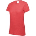 thumbnail image 2 of Augusta Ladies Tri-Blend T-Shirt 3067 Red Heather Xl, 2 of 2