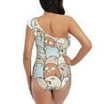 thumbnail image 5 of Goofa Lovely Bear Pattern Women's One Piece Swimsuits Tummy Control Bathing Suits Asymmetric One Shoulder Swimwear-X-Large, 5 of 6