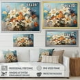 thumbnail image 4 of Designart "Countryside Charm With Blue And White Lilies" Flowers Floater Framed Canvas Wall Art, 4 of 5