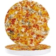 thumbnail image 1 of RYLABLUE Giant Pizza Burrito Set of 6 Car Coaster for Drinks, Absorbent Ceramic Stone Coasters Cup Mat with Cork Base for Home Kitchen Room Coffee Table Bar Decor, 1 of 5
