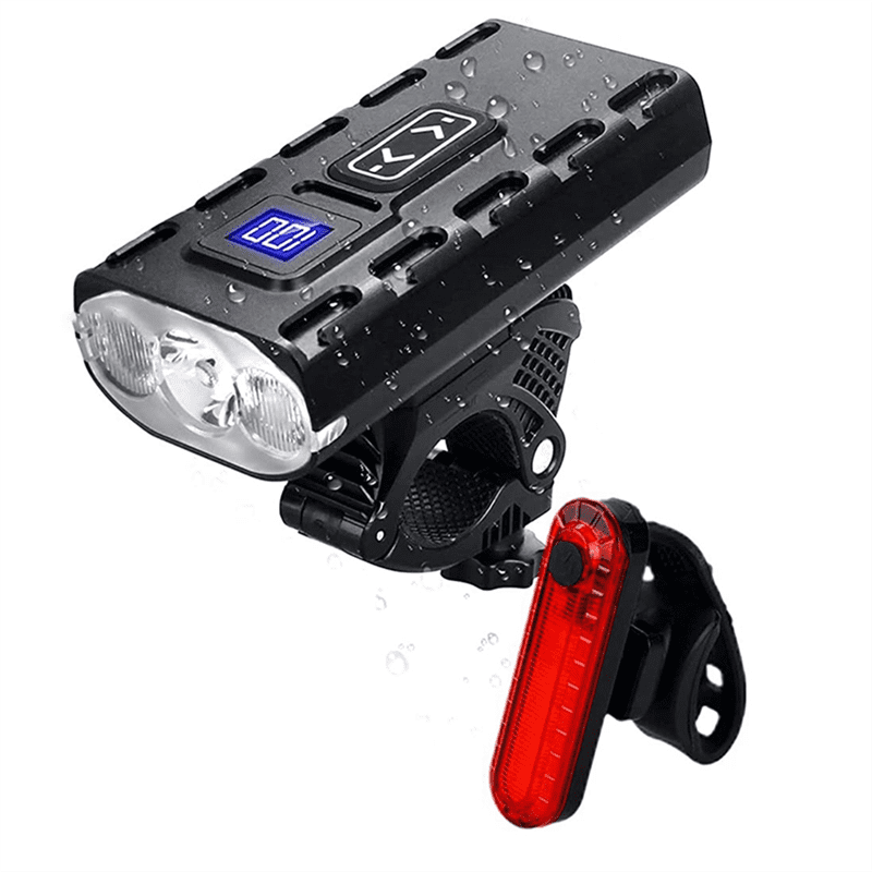 Bike Lights Night Riding Most Powerful Mountain Bike Light 8000 Rechargeable Bicycle Lights Front Rear Light Walmart.com