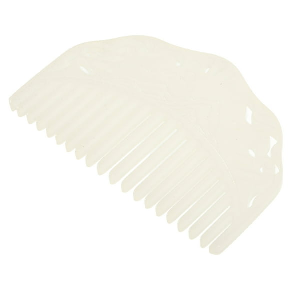 MEIBUTYUP White Resin Hair Comb for Women, Decorative Side Hair Comb Accessory, 1 Piece Stylish Hair Clip