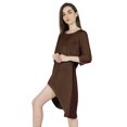 thumbnail image 4 of Inkmeso Solid Summer Casual Tunic Dress For Women's Short Mini Dresses With Button Placket, 4 of 7