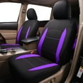 thumbnail image 5 of Flying Banner Car Seat Covers Front Seats Rear Bench Polyester car seat Protectors Easy installations Rear Bench Split Classic Man Lady Truck (Full Set - Low Back - Combo Pack, Black Purple), 5 of 8