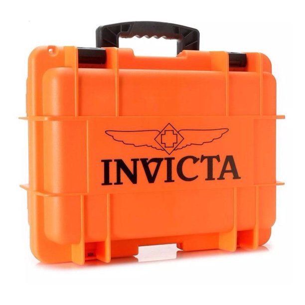 Invicta Invicta Dive Watch Waterproof Plastic Box Case 8 Slots Orange