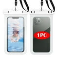 thumbnail image 2 of Waterproof Underwater Beach Swimming Mobile Phone Bag Dry Pouch Transparent PVC Waterproof Phone Pouch Dry Bag for Swimming, Boating, Fishing-White, 2 of 7