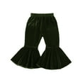 thumbnail image 2 of Seyurigaoka Kids Baby Girls Velvet Bell-Bottoms Long Flared Trousers Casual Elastic Waist Pants, 2 of 6