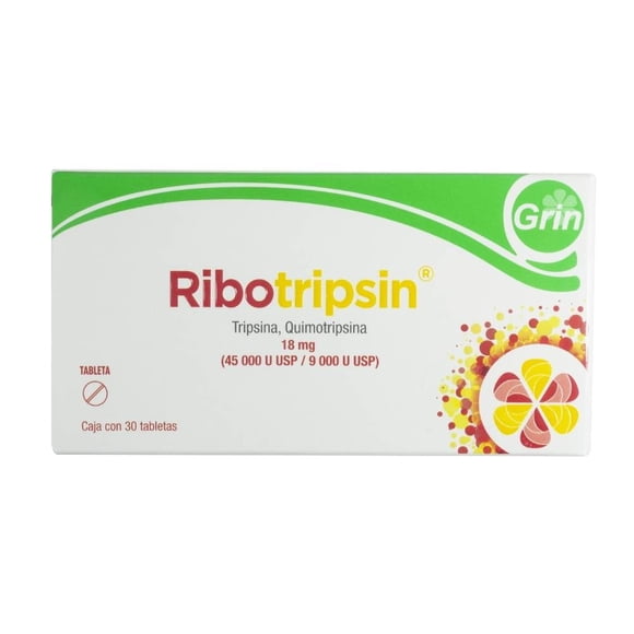 Ribotripsin 18 mg 30 tabletas