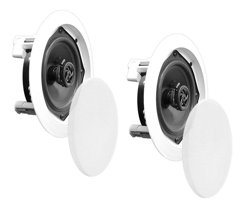 PYLE PDIC61RD 200W 6.5'' Round Flush Mount In-Wall/Ceiling Speakers, 1 Pair - image 4 of 6