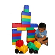 Kid's Adventure Jumbo Blocks Playset with Wheels 2204 Building Set (40 Pieces)