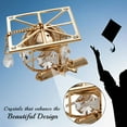 thumbnail image 6 of Matashi Home Decorative Tabletop Showpiece 24K Gold Plated Crystal Studded Graduation Cap Ornament with Diploma and Crystal Ended Tassle, 6 of 7