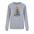 thumbnail image 4 of Maplenight Women's Christmas Sweatshirt Xmas Graphic Printed Crew Neck Pullover Sweatshirts Holiday Vacation Long Sleeve Shirts, 4 of 5