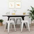 thumbnail image 6 of Andeworld 18" Modern Industrial Metal Stools Classroom Stools Stackable  Dining Chair Kids Short Stools[Set of 4, White], 6 of 8