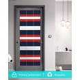 thumbnail image 5 of Window Privacy Film Red Navy Blue Striped Stained Glass Window Film Decorative Sun Block Window Cover Contemporary Minimalist Aesthetic Window Clings Static Adhesive Sticker for Bathroom 17.7"x39.3", 5 of 7
