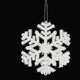 thumbnail image 2 of Adornos navideños, adornos navideños, regalos navideños Colgante de copo de nieve blanco de plástico Colgante de copo de nieve, 2 of 5