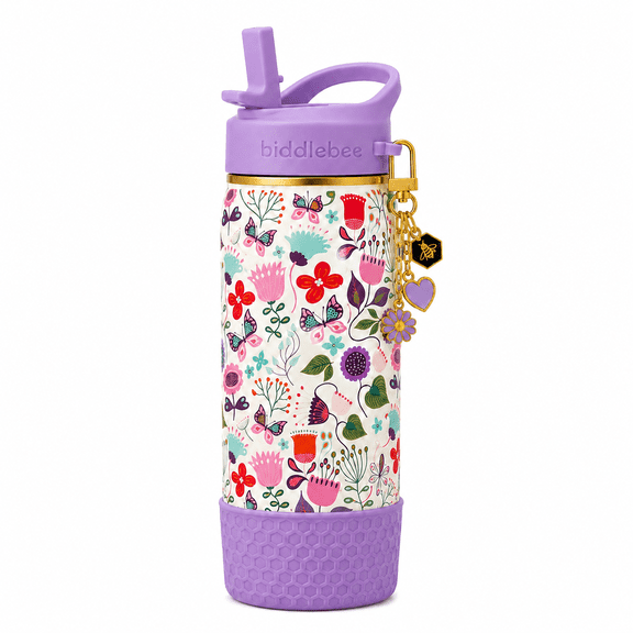 Biddlebee 24oz Insulated Stainless Steel Tumbler with Silicone Boot - Whimsical Prints