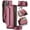 Hotpink, variant on For iPhone 16 Pro Max Crossbody Wallet Case, with 10 Card Slots, Zipper RFID Blocking Pocket and Magnetic Flip Folio 3-in-1 PU Leather Wristlet Shoulder Strap Case,Purple