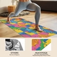 thumbnail image 4 of Colorful Cartoon Dinosaurs Geometric Pattern Hot Yoga Mat Towel Non Slip for Hot Yoga - Quick-Drying Yoga Mat Cover with 4 Corner Pockets with Travel Bag - Hot Yoga Towel Non Slip 70"x26", 4 of 6