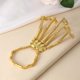 thumbnail image 3 of Punk Bracelet Skull Bracelet 2Pcs Punk Style Bracelet Skeleton Hand Bone Adjustable Five Fingers, 3 of 4