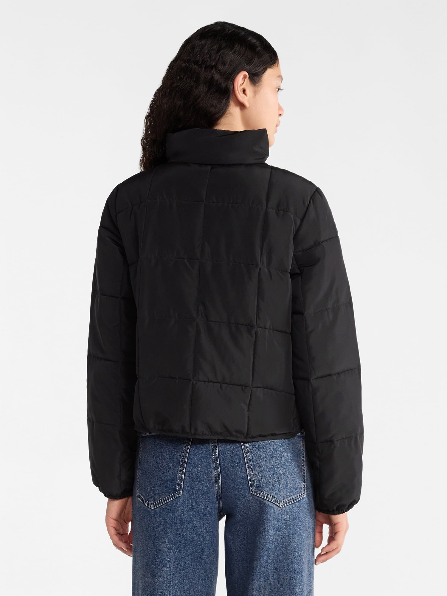 No Boundaries Packable Puffer Jacket, Women's and Women's Plus Sizes XS-4X
