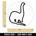 thumbnail image 2 of Brachiosaurus Dinosaur Outline Self-Inking Rubber Stamp Ink Stamper - Yellow Ink - Medium 1 Inch, 2 of 7