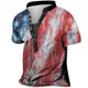 thumbnail image 1 of Blusa holgada de manga corta con estampado del Día de la Independencia para hombre de Herrnalise, 1 of 2