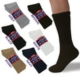 thumbnail image 2 of Diamond Star Diabetic Socks, Non-Binding Circulatory Cushion Cotton Crew Diabetic Socks for Men Women (Brown - 3 Pairs, Socks Size 10-13, Fit Men's Shoe Size 7-12), 2 of 8