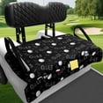 thumbnail image 4 of XYZCANDO Golf Ball Pattern Golf Cart Seat Cover with 4 Pockets - Washable Non-Slip Universal 2-Seat Protector for EZGO Yamaha Club Car, 4 of 8