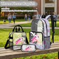 thumbnail image 2 of Kuiaobaty Sea Turtle Print Clear Backpack Set for Girls Coral Print Clear Backpack and Lunch Bag Set with Side Pockets Heavy Duty PVC Bookbags with Pencil Case for School, 2 of 5