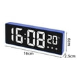 thumbnail image 4 of Despertador digital Pantalla de temperatura Pantalla LED para la cabecera interior de la oficina azul Zulema Despertador digital, 4 of 8