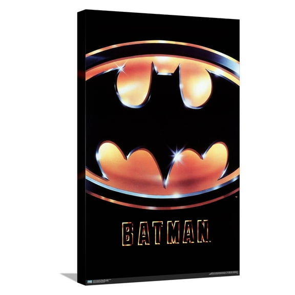 DC Comics Movie Batman (1989) - Logo One Sheet Canvas Wall Poster, 14.725" x 22.375"