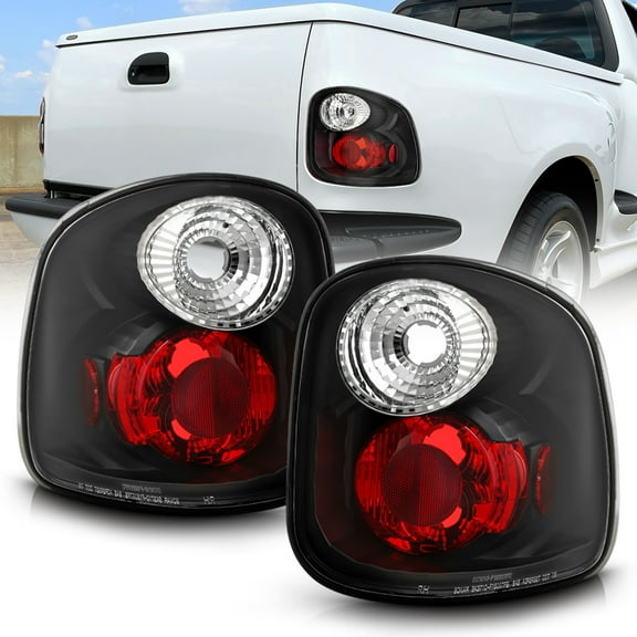 1997-1999 Ford F-150 F150 Flareside Black Altezza Tail Lights Brake Stop Lamps