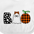 thumbnail image 4 of Inktastic Boo Halloween Ghost and Plaid Pumpkin Boys or Girls Baby Bib, 4 of 4