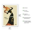 thumbnail image 2 of Jane Avril - French Can-Can Dancer - Vintage Dance Poster by Henri de Toulouse-Lautrec c.1899 - Fine Art Rolled Canvas Print (Unframed) 27in x 40in, 2 of 4